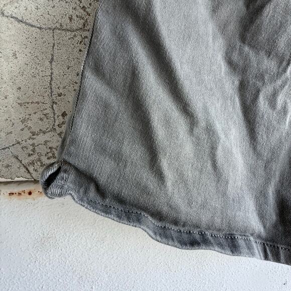 Bill Blass Denim Shorts Grey High Rise Stretch Neutral Y2K Vintage 90s Womens 12 - Picture 3 of 4